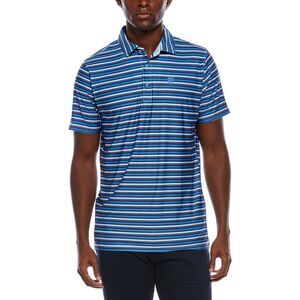 Ben Sherman Mens Multi Stripe Tech Jersey Sports Fit Polo Shirt, Green